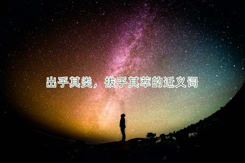 出乎其类，拔乎其萃的近义词